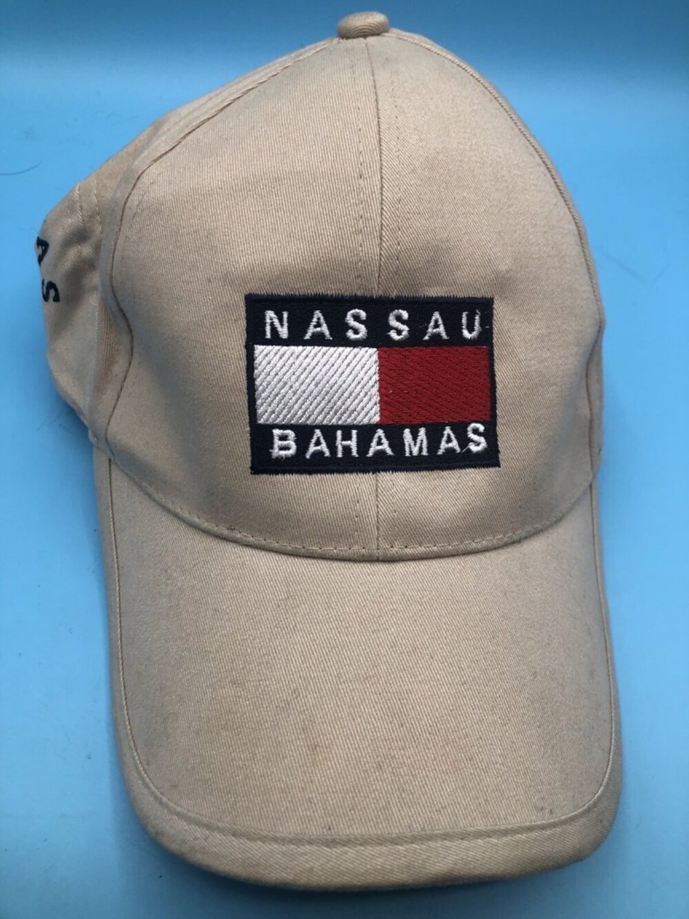 Bahamas Nassau Island Adjustable Hat Cap Tommy H Beige Dorsett